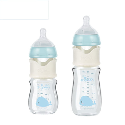 "Celestial Glass Baby Bottle - Safe, Stylish, and Secure Feeding"