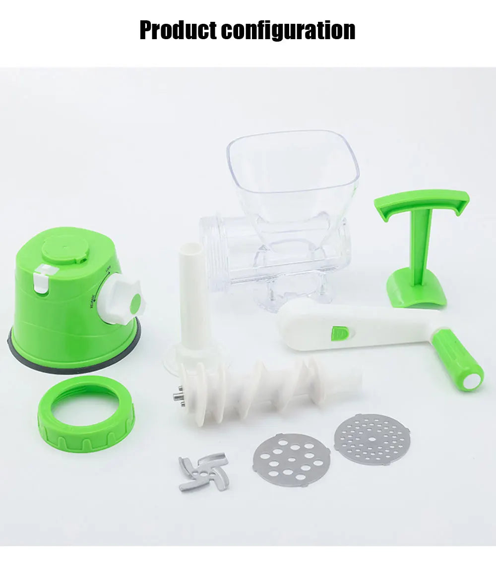 Kitchen Machine Meat Grinder Manual Processors Food Mincer Sausage Maker Stuffer Vegetable Chopper Blender Household  Enema Tool