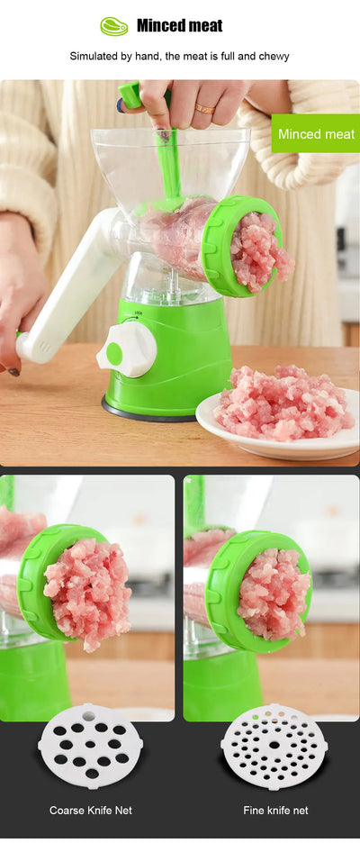 Kitchen Machine Meat Grinder Manual Processors Food Mincer Sausage Maker Stuffer Vegetable Chopper Blender Household  Enema Tool