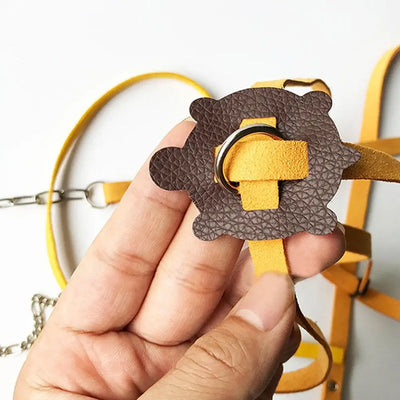 Pet Training Leash Gerbil Cage Cotton Rope Harness Collar Hamster Turtle Lizard Traction Rope Small Pet Supplies Random Color