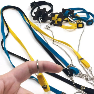 Pet Training Leash Gerbil Cage Cotton Rope Harness Collar Hamster Turtle Lizard Traction Rope Small Pet Supplies Random Color
