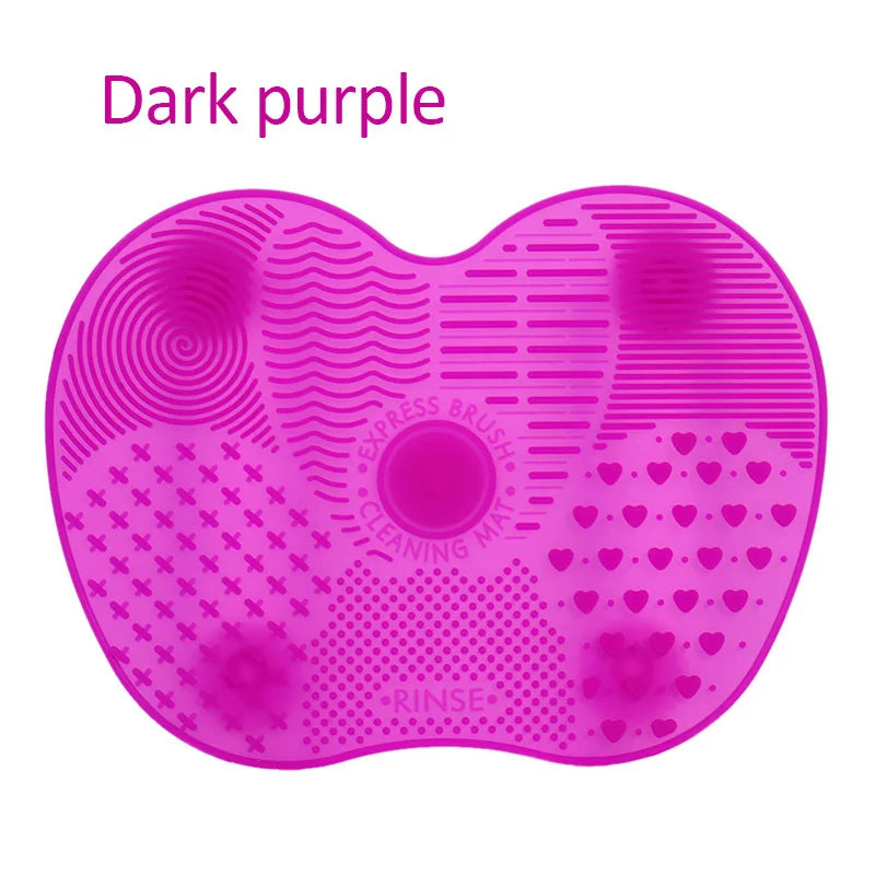 Beauty Multifunctional Powder Sponge Clean with Suction Cup Silicone Brush Pad Beauty Makeup Brush Cleaning Pad Tool Frosted