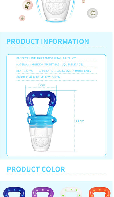 Baby Nipple Fresh Food Fruit Milk Feeding Bottles Nibbler Learn Feeding Baby Accessories Teething Pacifier For New Born