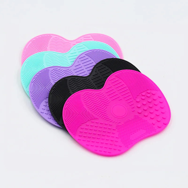 Beauty Multifunctional Powder Sponge Clean with Suction Cup Silicone Brush Pad Beauty Makeup Brush Cleaning Pad Tool Frosted