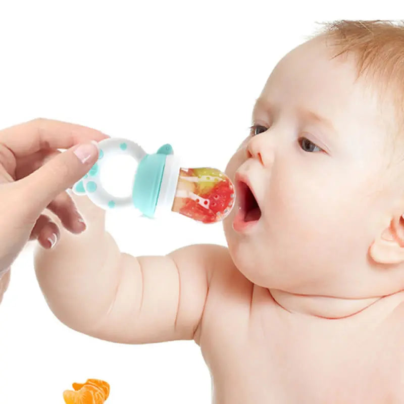 Baby Food Feeding Spoon Juice Extractor Fruit Feeder Pacifier Baby Feeding Bottle Silicone Gum Fruit Vegetable Bite Eat Feeder