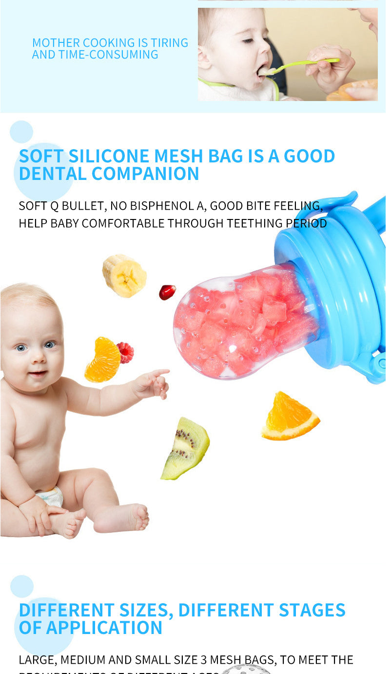 Baby Nipple Fresh Food Fruit Milk Feeding Bottles Nibbler Learn Feeding Baby Accessories Teething Pacifier For New Born