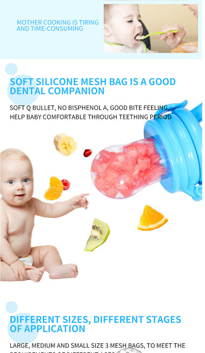 Baby Nipple Fresh Food Fruit Milk Feeding Bottles Nibbler Learn Feeding Baby Accessories Teething Pacifier For New Born