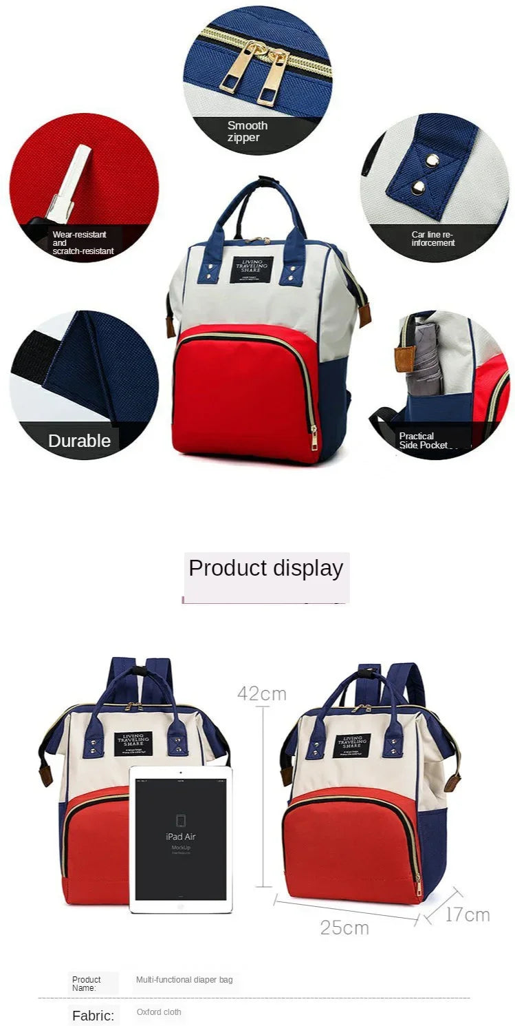 Diaper Bag Mummy Backpack Large Capacity Bag Mom Baby Multi-function Waterproof Outdoor Travel Diaper Bags For Baby Care