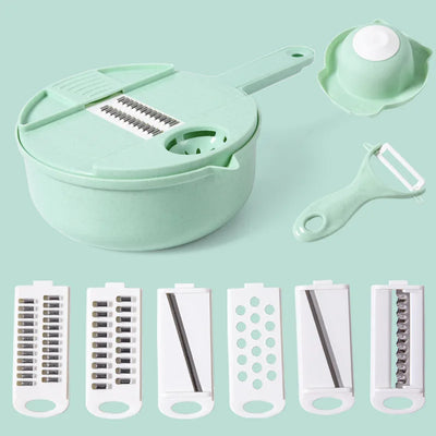 1Pc Green/Blue/Pink Kitchen Multifunctional Salad Utensils Vegetable Chopper Carrot Potato Manual Shredder Cook Vegetable Tools