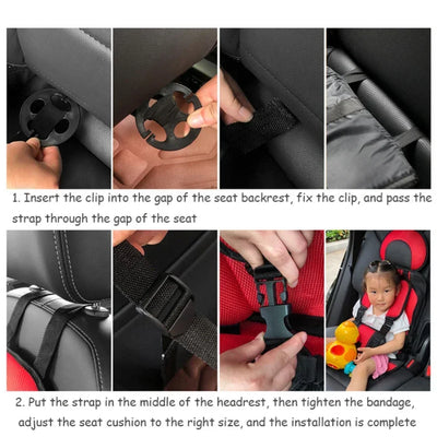 Safety Seats for Children Baby Car Seat Accessories 6 Months To 12 Years Old Breathable Chairs Mats Car Seat Cushion Adjustable