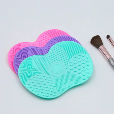 Beauty Multifunctional Powder Sponge Clean with Suction Cup Silicone Brush Pad Beauty Makeup Brush Cleaning Pad Tool Frosted