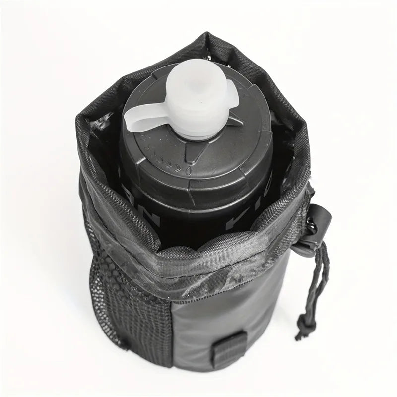 Bicycle Bag Bike Bottle Holder Handlebar Stem Thermal Bag With Mesh Pocket Coffee Cup Holders Cycling Water Bottle Carrier Bag