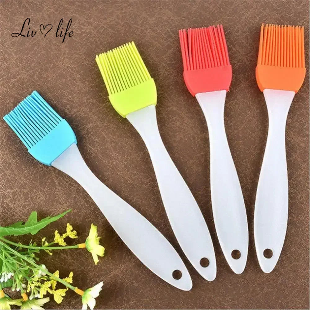 Cooking Silicone Spatula Barbeque Brush Cream Brush BBQ Heat Resistant Oil Brush Kitchen Bar Cake Baking Tools Utensil Supplies