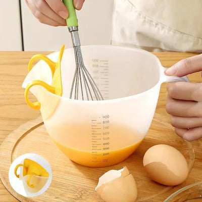 1PC Large-Capacity Measuring Cup with Filter Egg Liquid Tart Measuring Cup with Scale Kitchen Cooking Filter Bake Bowl Supplies