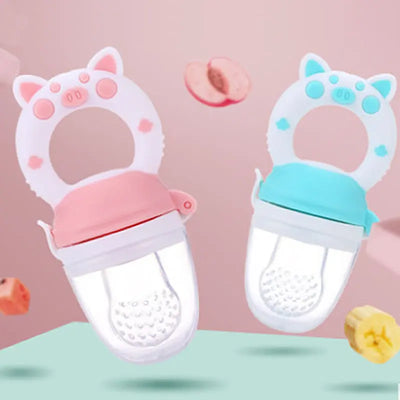 Baby Food Feeding Spoon Juice Extractor Fruit Feeder Pacifier Baby Feeding Bottle Silicone Gum Fruit Vegetable Bite Eat Feeder