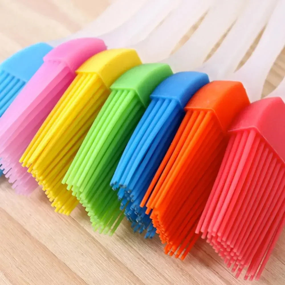 Cooking Silicone Spatula Barbeque Brush Cream Brush BBQ Heat Resistant Oil Brush Kitchen Bar Cake Baking Tools Utensil Supplies