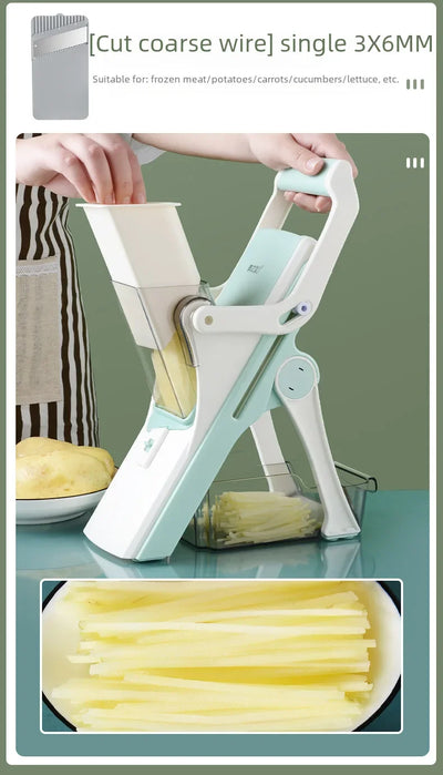 Vegetable Slicer Multi Function Shredder Manual Cutter Grater Kitchen Gadget Chopper Dicer Food Processor Cutting Tool Cooking