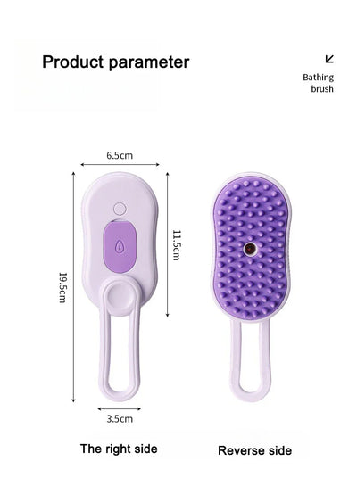 3 in 1 Pet Electric Steam Brush Cat and Dog Cleaning Spray Massage Grooming Comb Retractable Handle Pet Hair Removal BeautyBrush