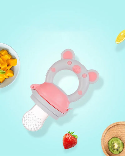 Baby Food Feeding Spoon Juice Extractor Fruit Feeder Pacifier Baby Feeding Bottle Silicone Gum Fruit Vegetable Bite Eat Feeder