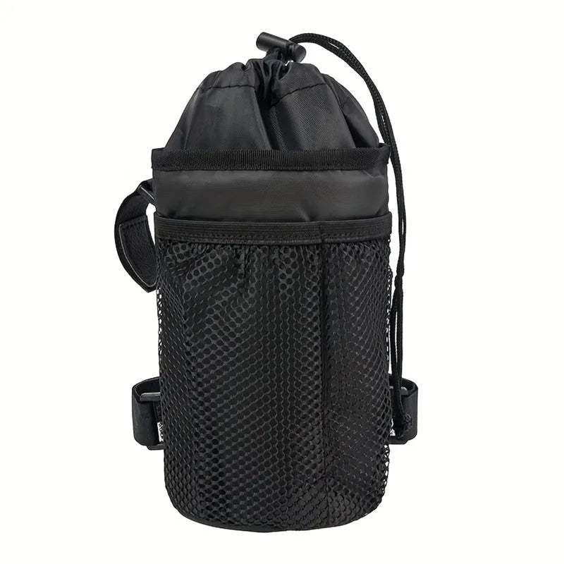 Bicycle Bag Bike Bottle Holder Handlebar Stem Thermal Bag With Mesh Pocket Coffee Cup Holders Cycling Water Bottle Carrier Bag