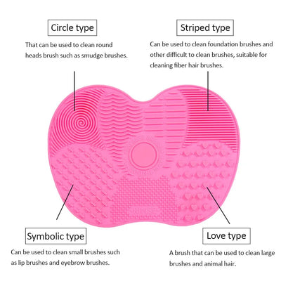 Beauty Multifunctional Powder Sponge Clean with Suction Cup Silicone Brush Pad Beauty Makeup Brush Cleaning Pad Tool Frosted