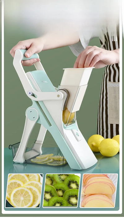 Vegetable Slicer Multi Function Shredder Manual Cutter Grater Kitchen Gadget Chopper Dicer Food Processor Cutting Tool Cooking