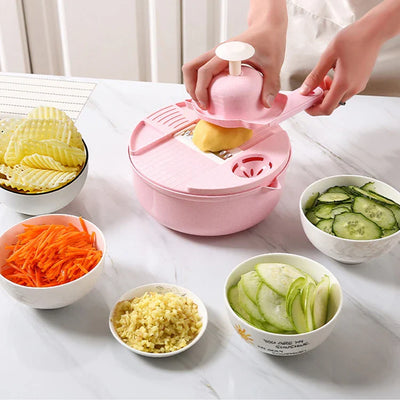 1Pc Green/Blue/Pink Kitchen Multifunctional Salad Utensils Vegetable Chopper Carrot Potato Manual Shredder Cook Vegetable Tools